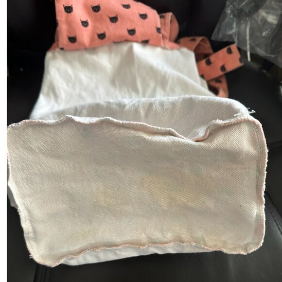 Cat Print Jr. Tote Bag With Appliqué Patches & Double Handles - Picture 12 of 12